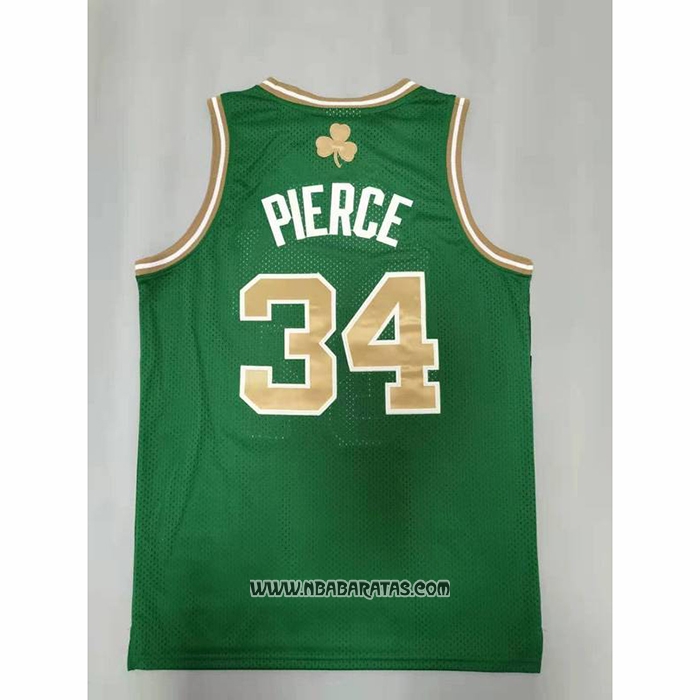 Camiseta Boston Celtics Paul Pierce #34 Mitchell & Ness 2007-08 Verde